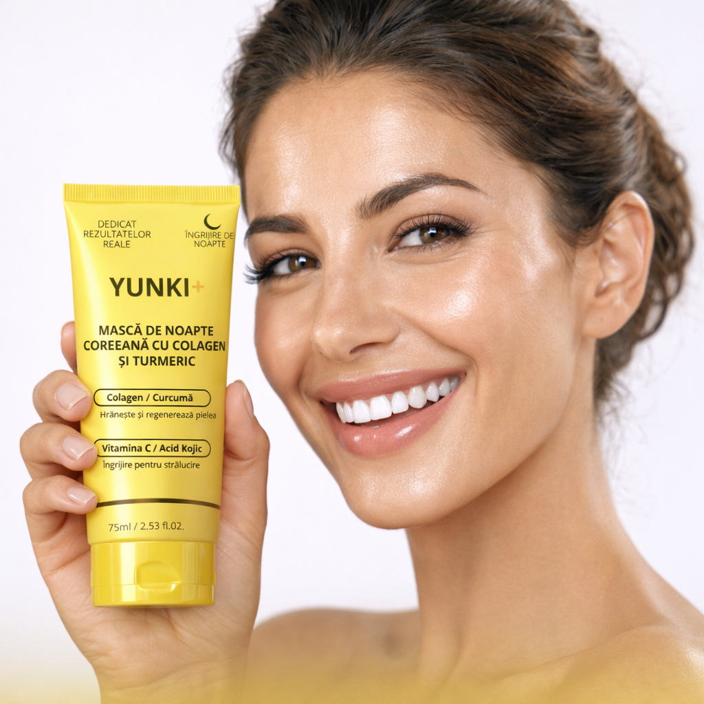 Yunki+ Mască de noapte coreeană cu colagen și turmeric
