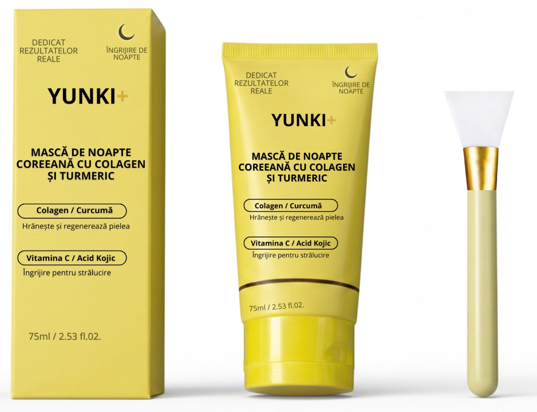 Yunki+ Mască de noapte coreeană cu colagen și turmeric